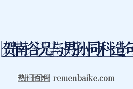 贺南谷兄与男孙同科造句是什么意思的图片